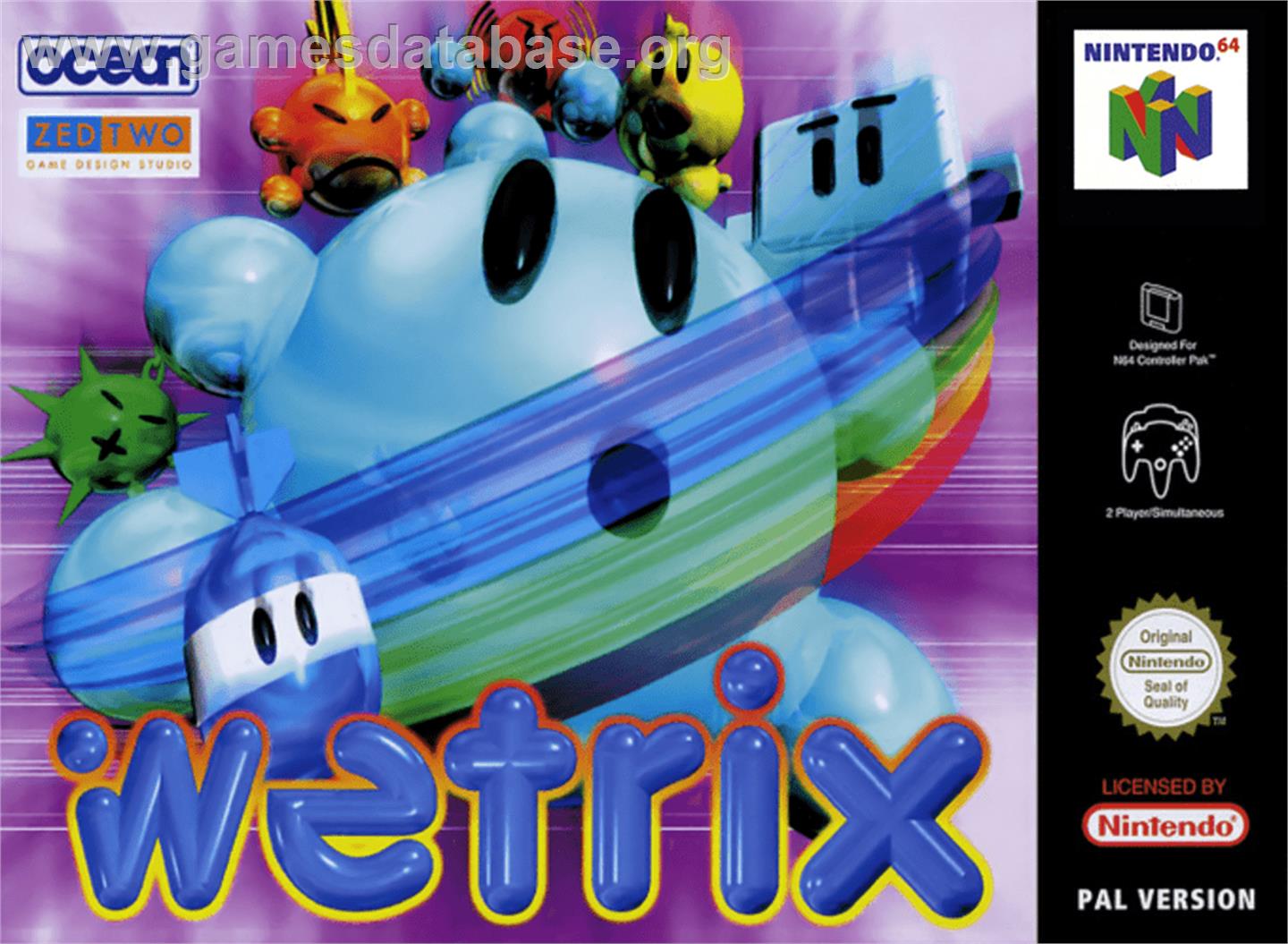 Wetrix - Nintendo N64 - Artwork - Box