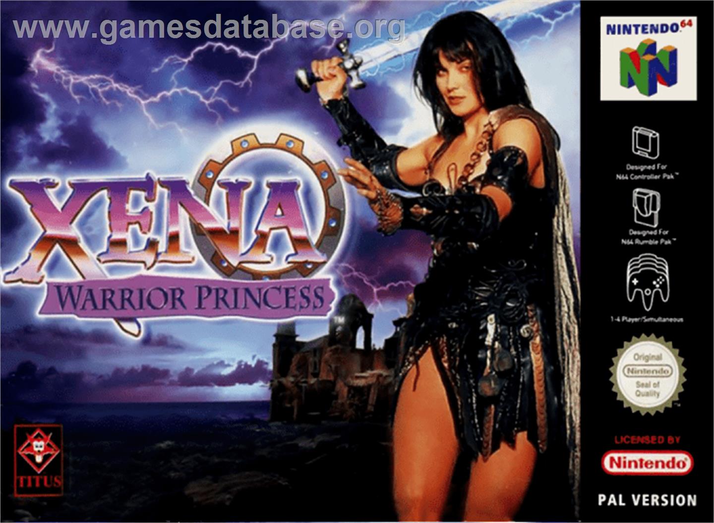Xena: Warrior Princess - The Talisman of Fate - Nintendo N64 - Artwork - Box