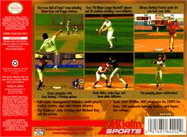 Box back cover for All-Star Baseball 2001 on the Nintendo N64.