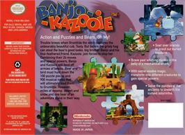 Box back cover for Banjo-kazooie on the Nintendo N64.