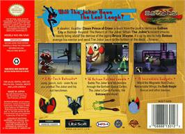 Box back cover for Batman Beyond: Return of the Joker on the Nintendo N64.
