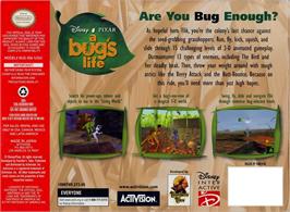 Box back cover for Bug's Life, A on the Nintendo N64.