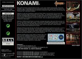 Box back cover for Castlevania: Legacy of Darkness on the Nintendo N64.