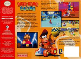 Box back cover for Diddy Kong Racing on the Nintendo N64.
