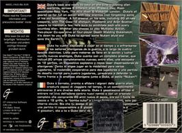 Box back cover for Duke Nukem: Zero Hour on the Nintendo N64.