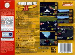 Box back cover for F-1 World Grand Prix 2 on the Nintendo N64.