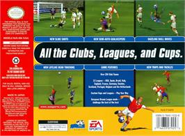 Box back cover for Fifa 99 on the Nintendo N64.