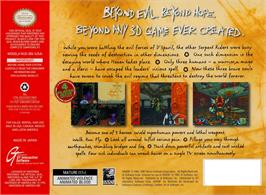 Box back cover for Hexen on the Nintendo N64.