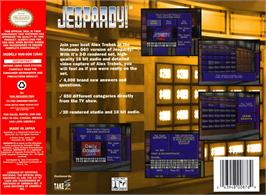Box back cover for Jeopardy! on the Nintendo N64.