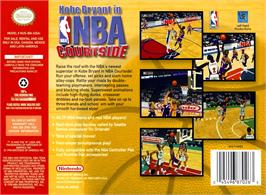 Box back cover for Kobe Bryant In Nba Courtside on the Nintendo N64.