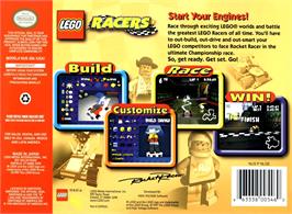 Box back cover for Lego Racers on the Nintendo N64.