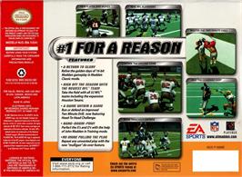 Box back cover for Madden NFL 2002 on the Nintendo N64.