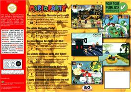 Box back cover for Mario Party on the Nintendo N64.