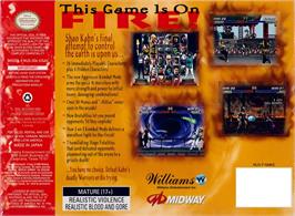 Box back cover for Mortal Kombat Trilogy on the Nintendo N64.