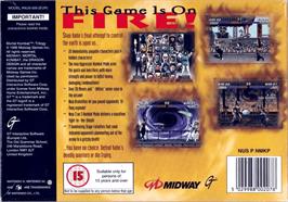 Box back cover for Mortal Kombat Trilogy on the Nintendo N64.