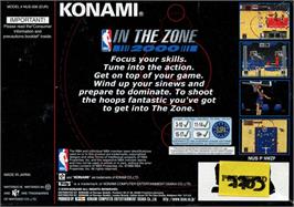 Box back cover for NBA: In the Zone 2000 on the Nintendo N64.