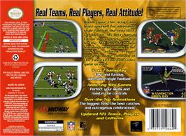 Box back cover for NFL Blitz Special Edition on the Nintendo N64.