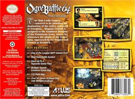 Box back cover for Ogre Battle 64 - Person Of Lordly Caliber on the Nintendo N64.