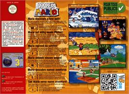 Box back cover for Paper Mario on the Nintendo N64.