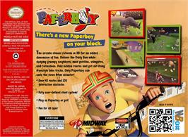 Box back cover for Paperboy on the Nintendo N64.