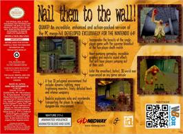 Box back cover for Quake on the Nintendo N64.