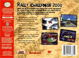 Box back cover for Rally Challenge 2000 on the Nintendo N64.