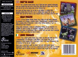 Box back cover for Rampage: Universal Tour on the Nintendo N64.