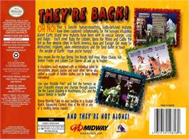 Box back cover for Rampage 2 - Universal Tour on the Nintendo N64.