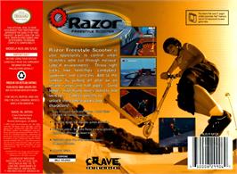 Box back cover for Razor Freestyle Scooter on the Nintendo N64.