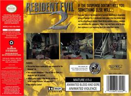 Box back cover for Resident Evil 2 on the Nintendo N64.