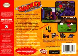 Box back cover for Rocket: Robot on Wheels on the Nintendo N64.