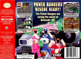 Box back cover for Saban's Power Rangers - Lightspeed Rescue on the Nintendo N64.