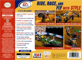 Box back cover for Super Cross 2000 on the Nintendo N64.
