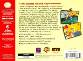 Box back cover for Tom And Jerry In Fists Of Furry on the Nintendo N64.