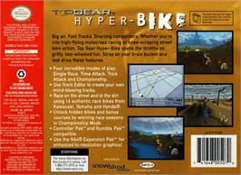 Box back cover for Top Gear Hyperbike on the Nintendo N64.