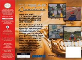 Box back cover for Top Gear Overdrive on the Nintendo N64.