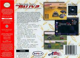 Box back cover for Top Gear Rally 2 on the Nintendo N64.