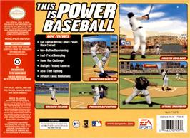Box back cover for Triple Play 2000 on the Nintendo N64.