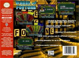 Box back cover for Wheel Of Fortune on the Nintendo N64.
