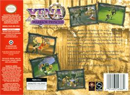 Box back cover for Xena: Warrior Princess - The Talisman of Fate on the Nintendo N64.