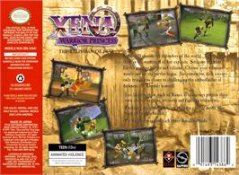 Box back cover for Xena - Warrior Princess on the Nintendo N64.