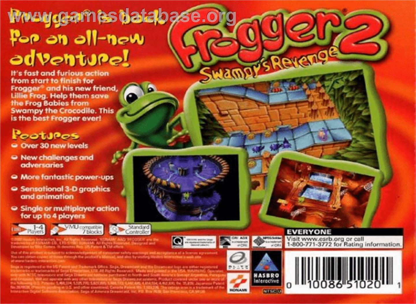 Frogger 2: Swampy's Revenge - Nintendo N64 - Artwork - Box Back