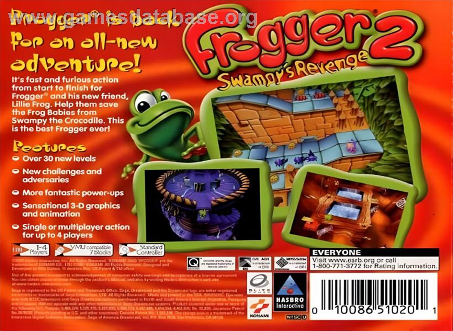 Frogger 2 - Swampy's Revenge - Nintendo N64 - Artwork - Box Back