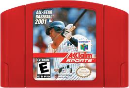 Cartridge artwork for All-Star Baseball 2001 on the Nintendo N64.