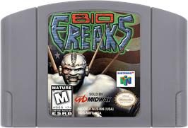 Cartridge artwork for BioFreaks on the Nintendo N64.