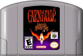 Cartridge artwork for Carnivale - Cenzo's Adventure on the Nintendo N64.