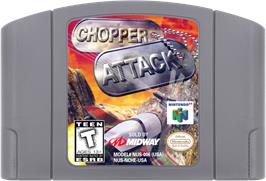 Cartridge artwork for Chopper Attack on the Nintendo N64.