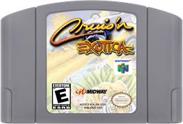 Cartridge artwork for Cruis'n Exotica on the Nintendo N64.