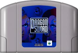 Cartridge artwork for Dragon Sword 64 on the Nintendo N64.