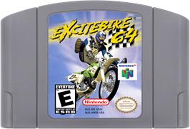 Cartridge artwork for Excitebike 64 on the Nintendo N64.